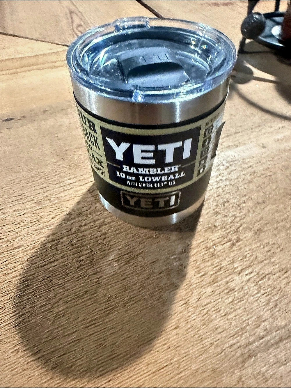 YETI Rambler 10 oz Lowball Silver & Black Tumbler